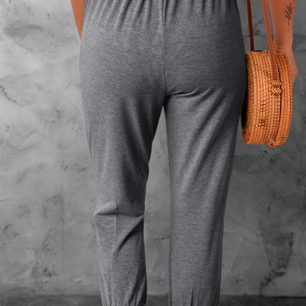 Gray drawstring jogger pants - Picture 7 of 7